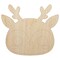 Charming Kawaii Chibi Deer Face Blushing Cheeks Unfinished Wood Shape Piece Cutout for DIY Craft Projects